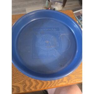 VINTAGE PABST BLUE RIBBON BEER‎ PLASTIC 13 1/4" ADVERTISING SERVING TRAY